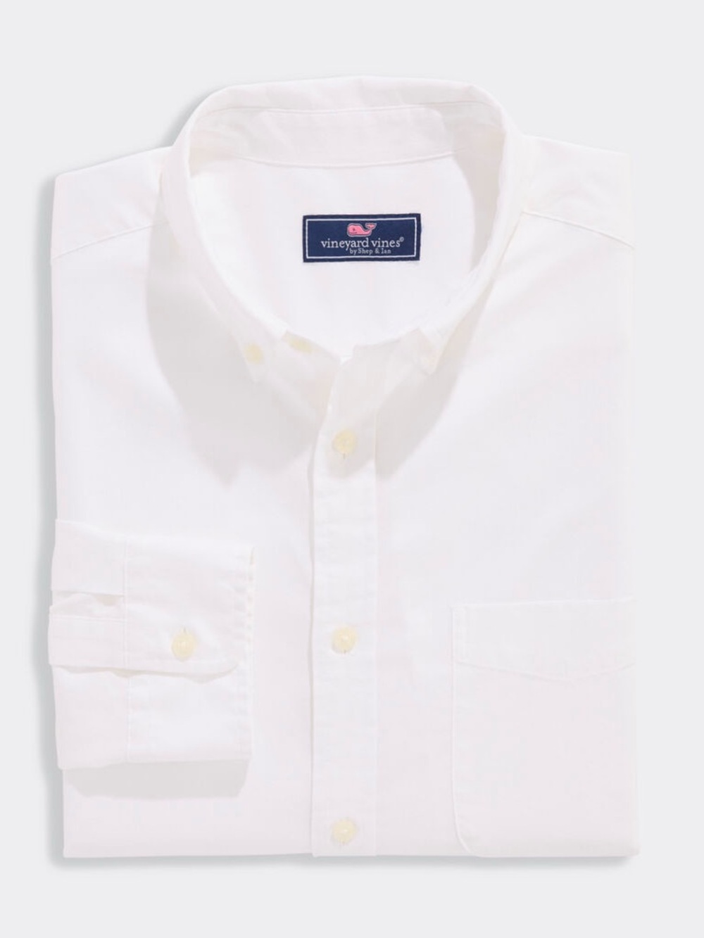 Vineyard Vines White Men's Long-Sleeve Button-Down Shirt